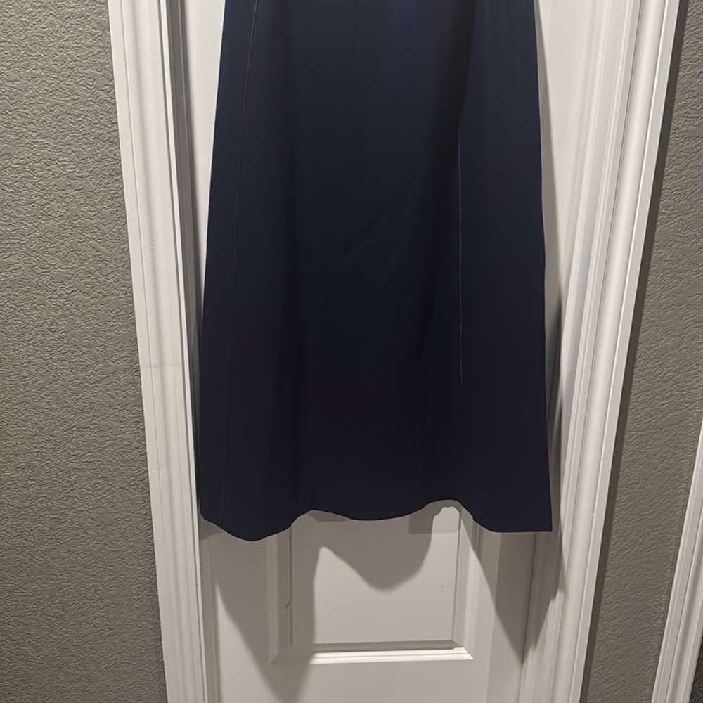 Harve Benard Blue Midi A-Line Skirt